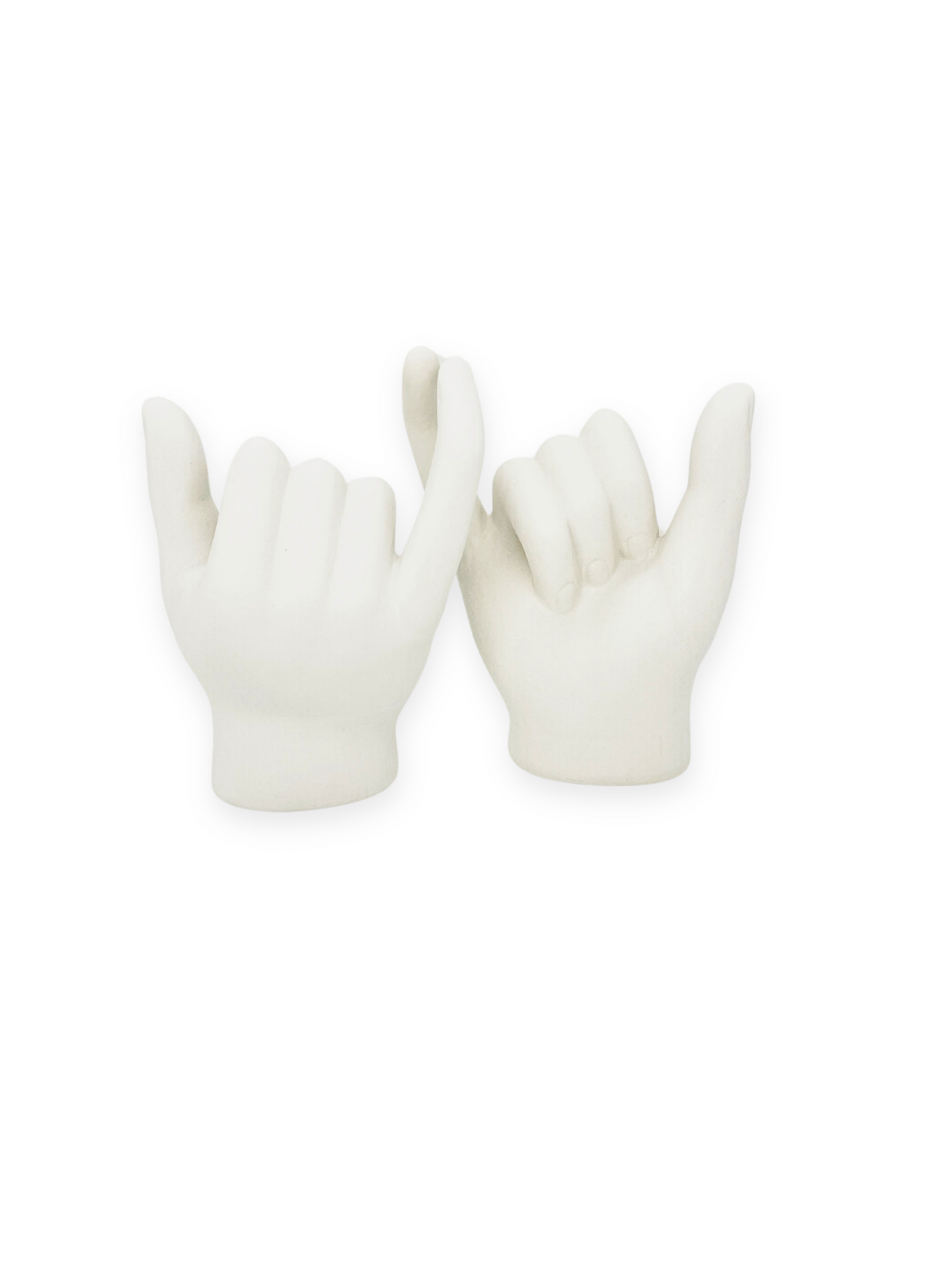 Seitenansicht der DOIY Salz- und Pfefferstreuer „Pinky Swear“ – kreative Tischdekoration aus Keramik in Form von Händen. Dolomite