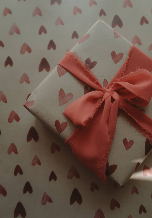 My Designpicture RED HEARTS Kraft-Geschenkpapier Bogen