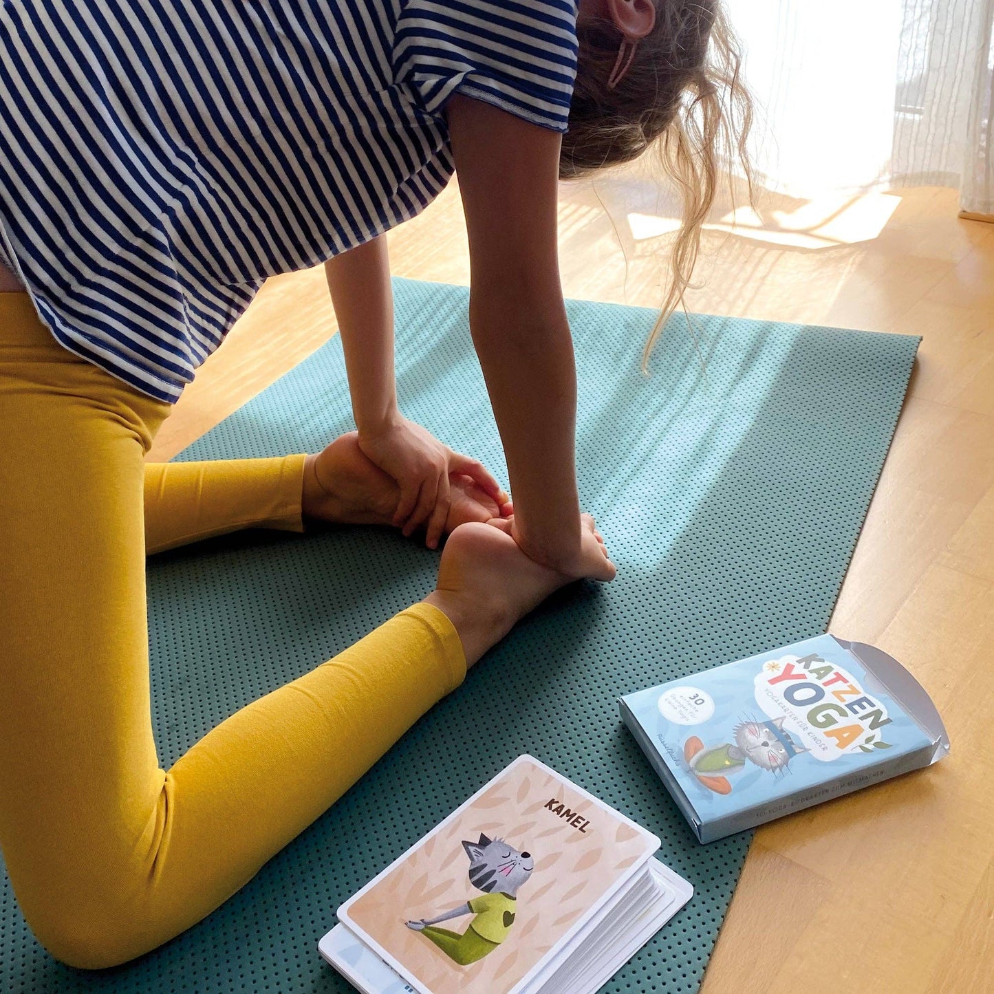 Kinderyoga Karten mit Katzen