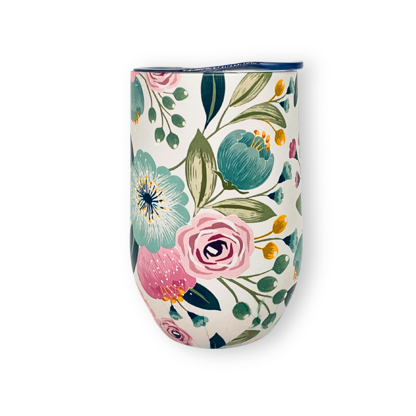 Thermobecher von ChicMic mit Pastel Flower, ideal für den Kaffeegenuss unterweg.