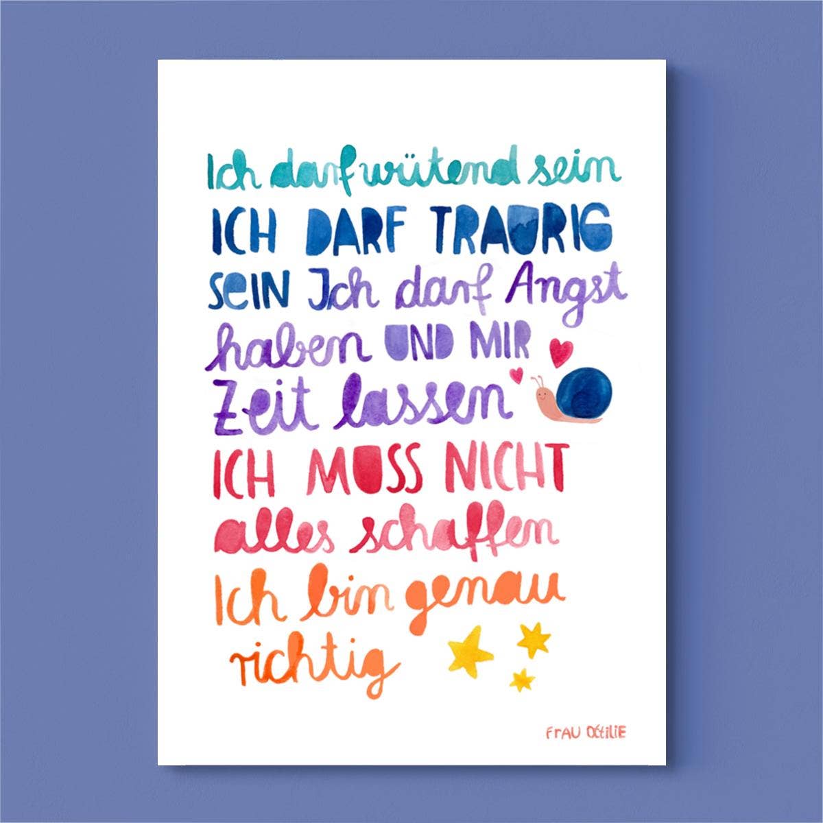 Frau Ottilie Print A4 *Affirmation* (Ich darf...)
