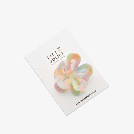 Liet&Joliet Haarklammer Blume PastellRegenbogen groß