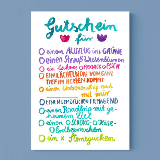 Postkarte *Gutschein*