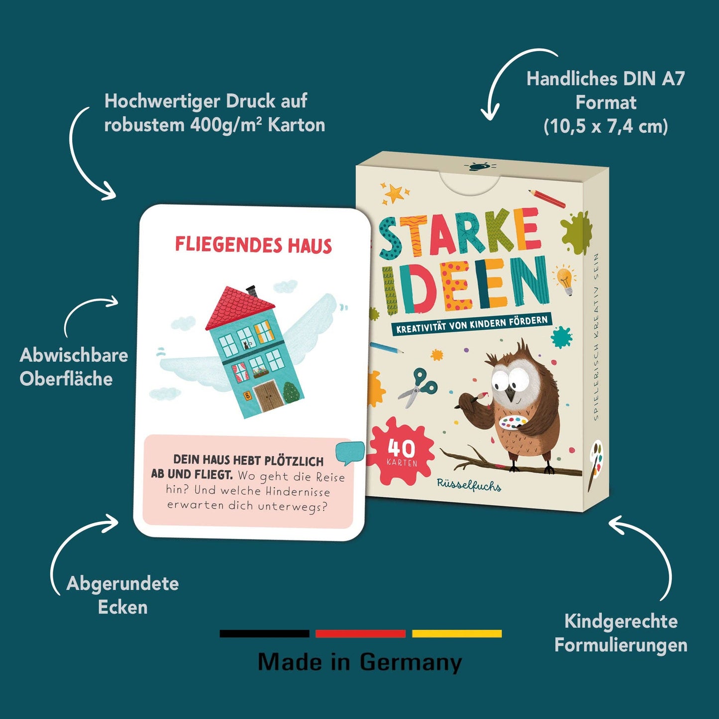 Rüsselfuchs - „Starke Ideen“ Kreativitätskarten für Kinder