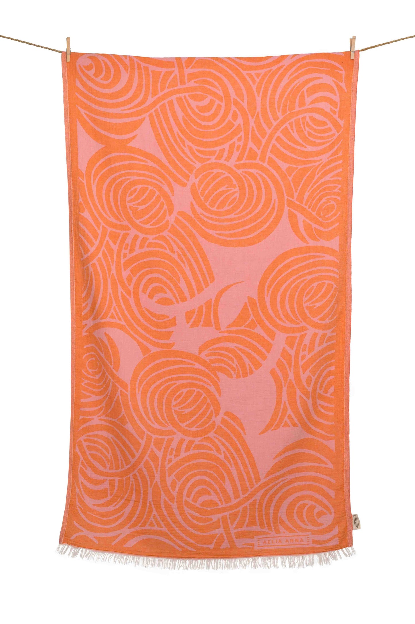 Strandtuch Matala in Orange und Pink