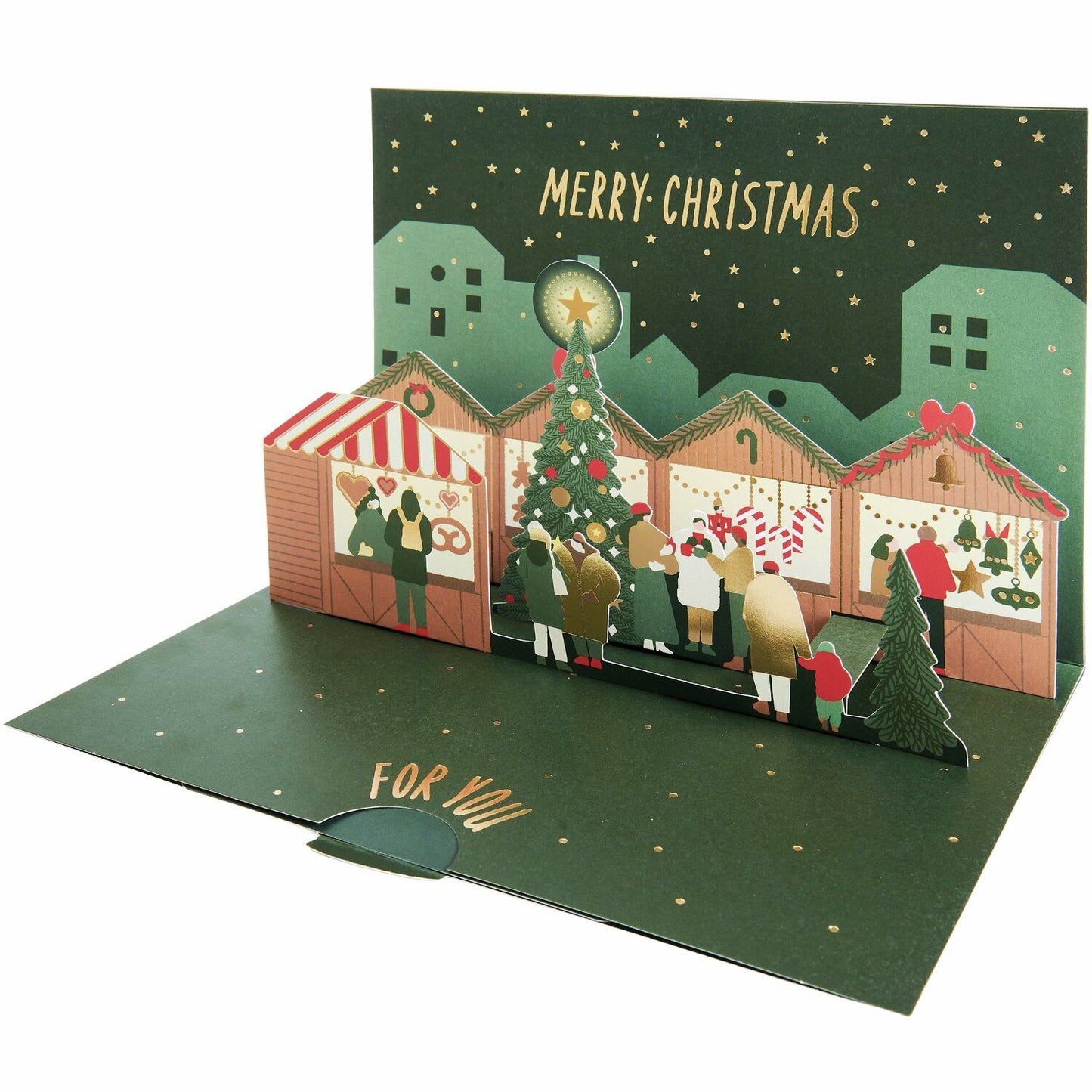 Rico Design Pop-Up Karte für Geldgeschenke Weihnachtsmarkt
