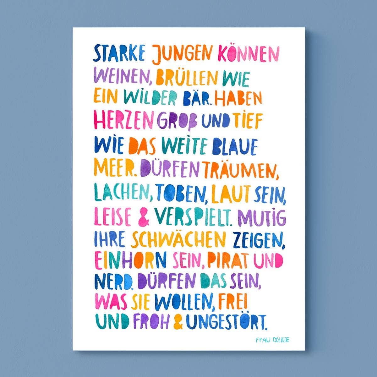 Frau Ottilie Print A4 *Starke Jungen*