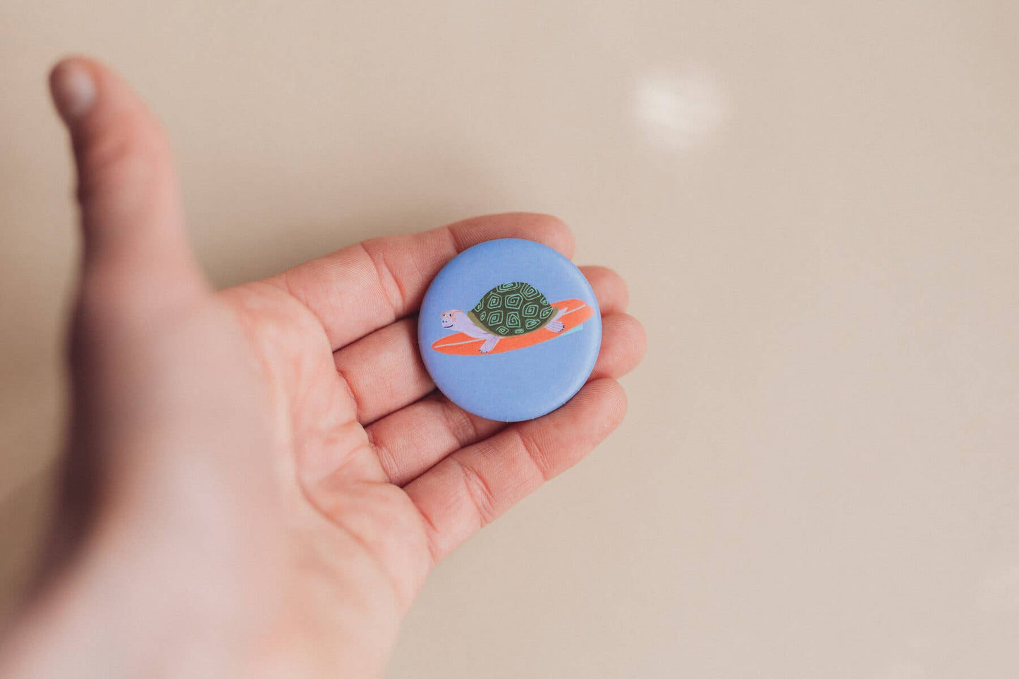 Liesels Wicht Button Mit Affirmation - Schildkröte - Ich Traue Mir Was Zu