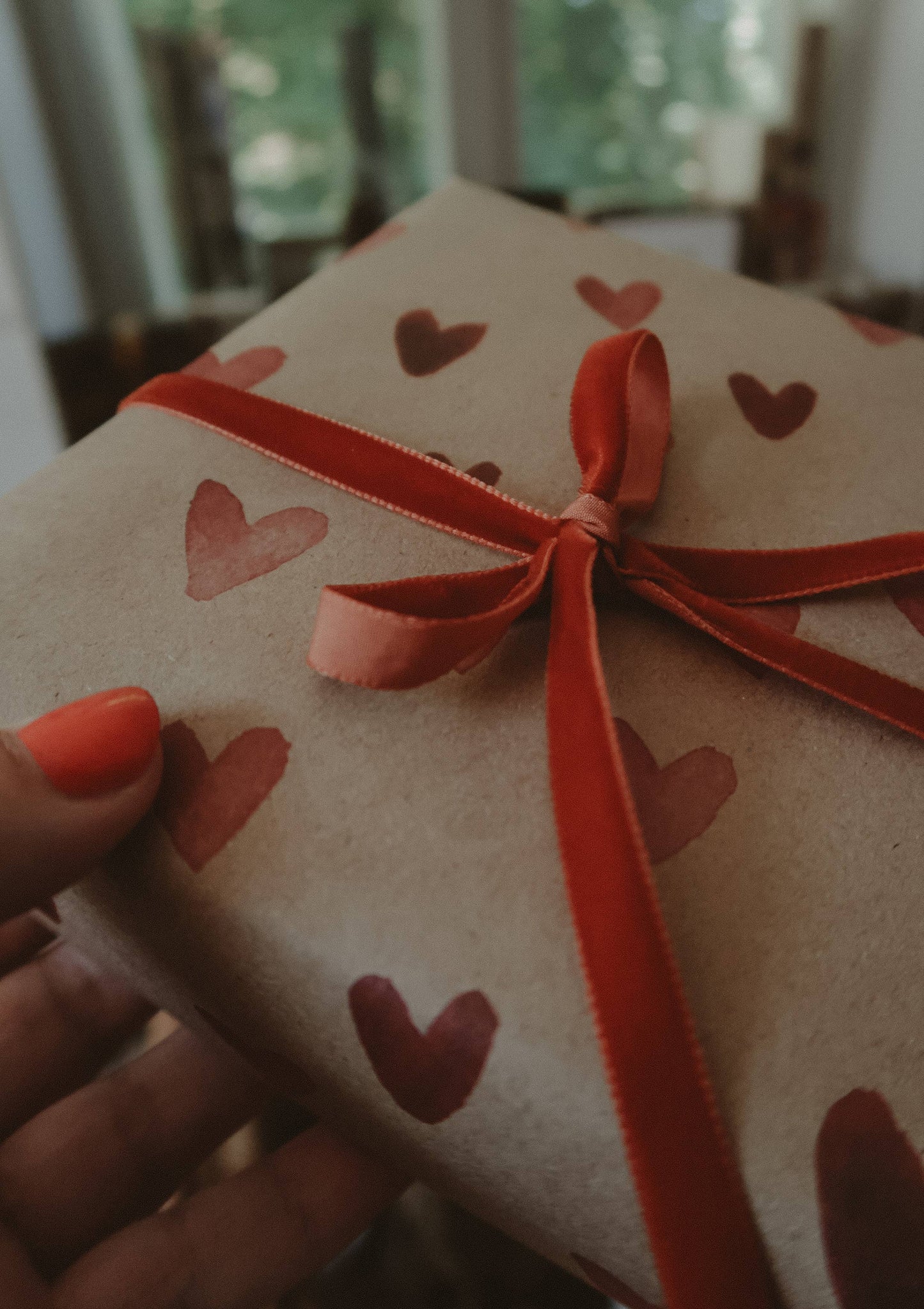 My Designpicture RED HEARTS Kraft-Geschenkpapier Bogen