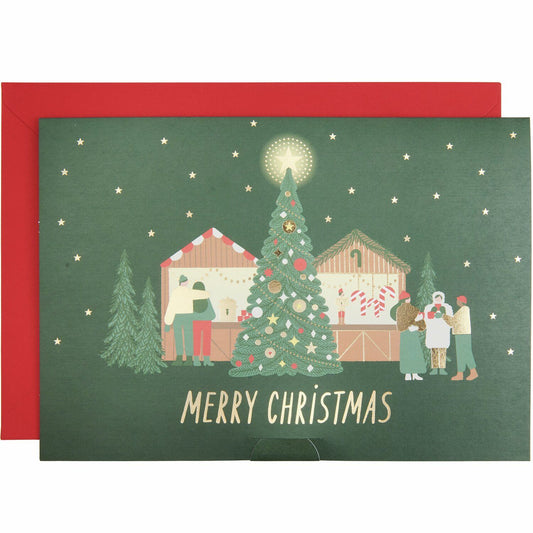 Rico Design Pop-Up Karte für Geldgeschenke Weihnachtsmarkt