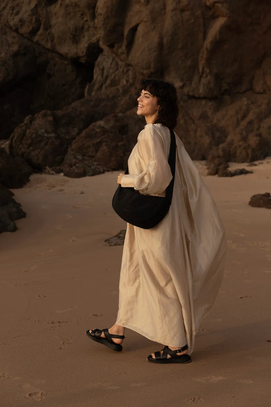 Monk & Anna Namika Cross Body Bag dark wood