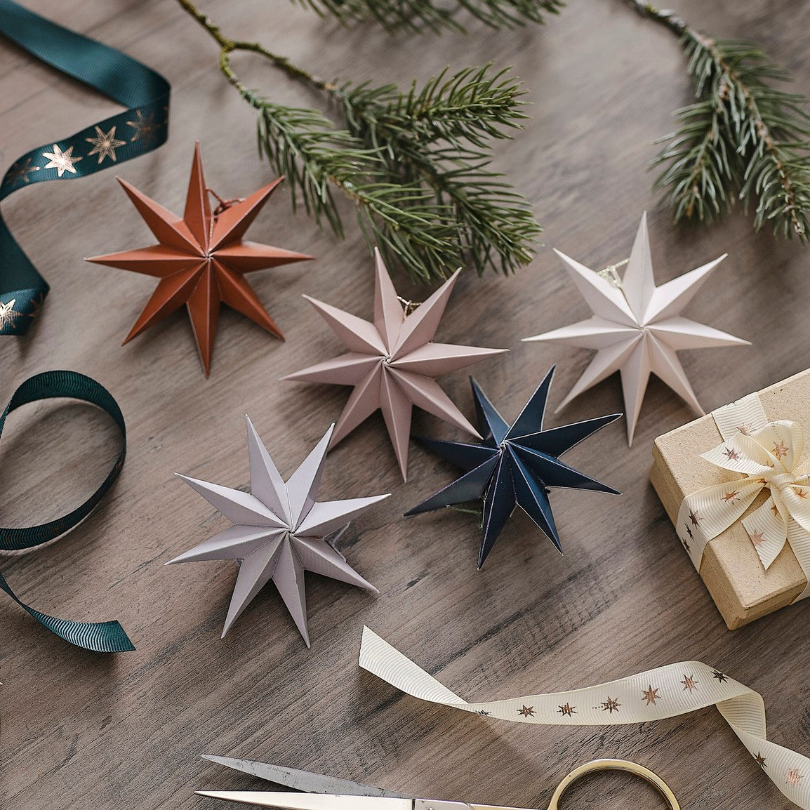 Ginger Ray Papiersterne 5erSet „Cosy Copper“