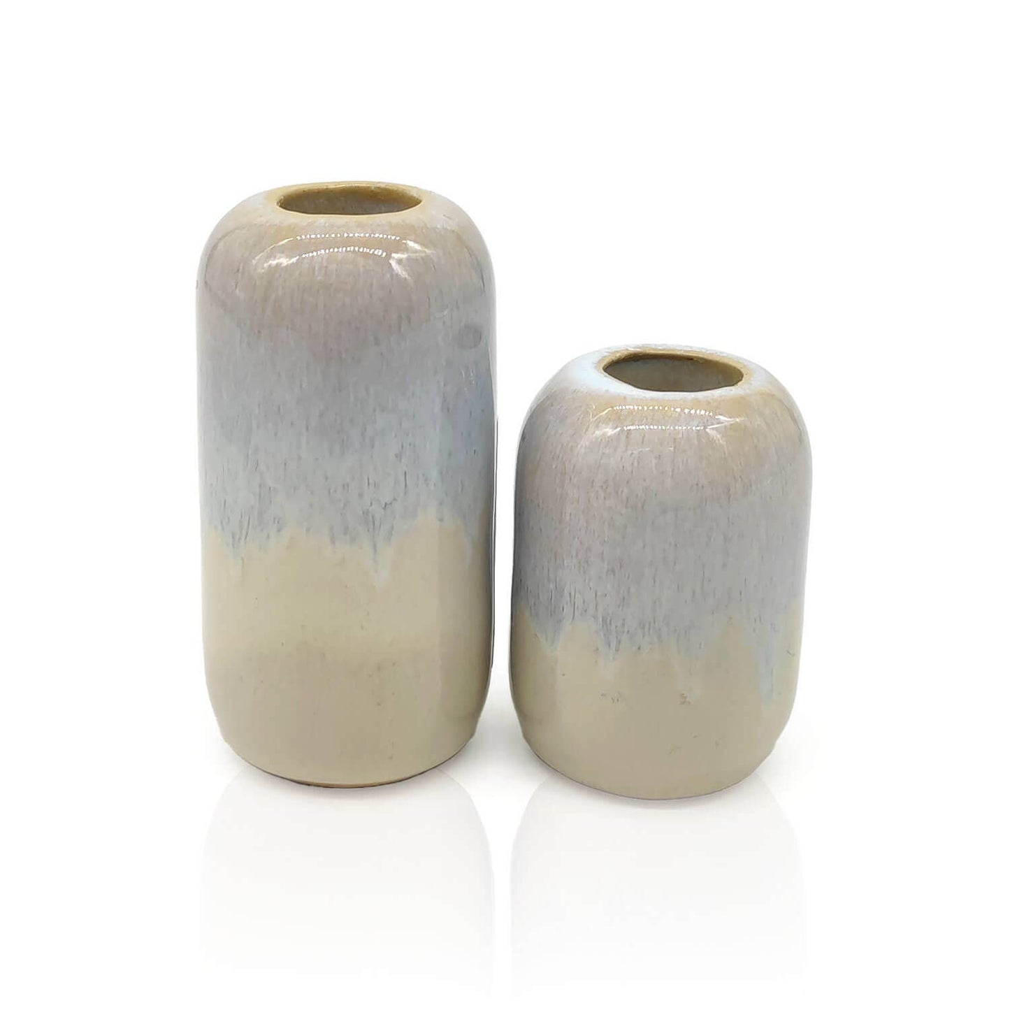 Kerzenhalter klein, 6,5 cm, aus Keramik, sand