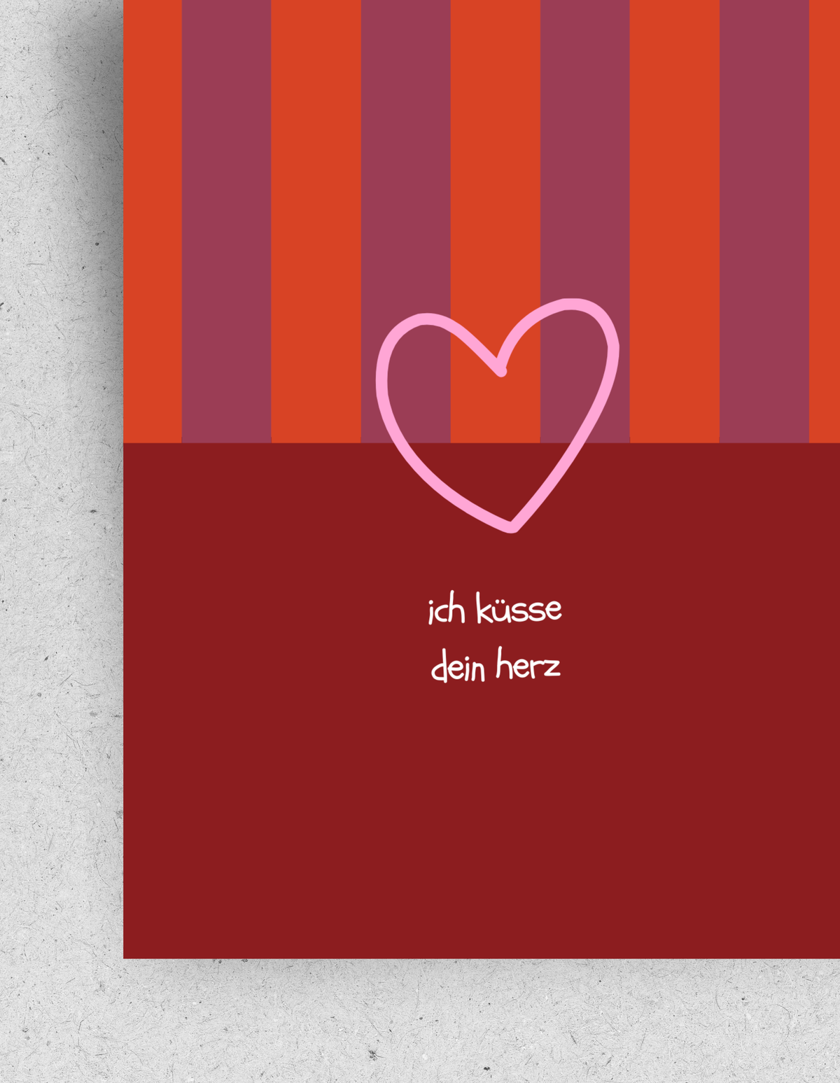 Postkarte "Ich küsse dein Herz"