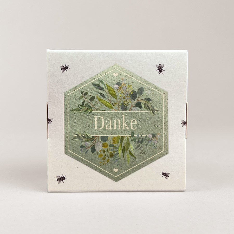 Herr Biene 4er Honig-Schoko-Pralinen „Danke“