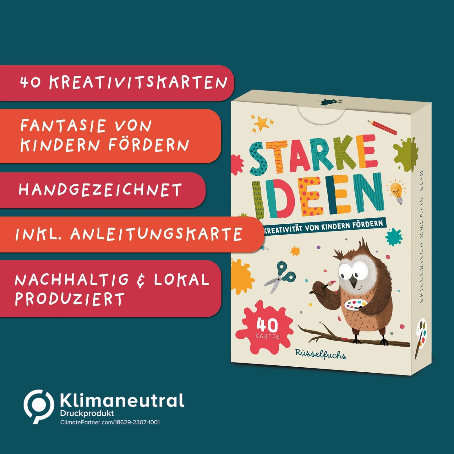 Rüsselfuchs - „Starke Ideen“ Kreativitätskarten für Kinder