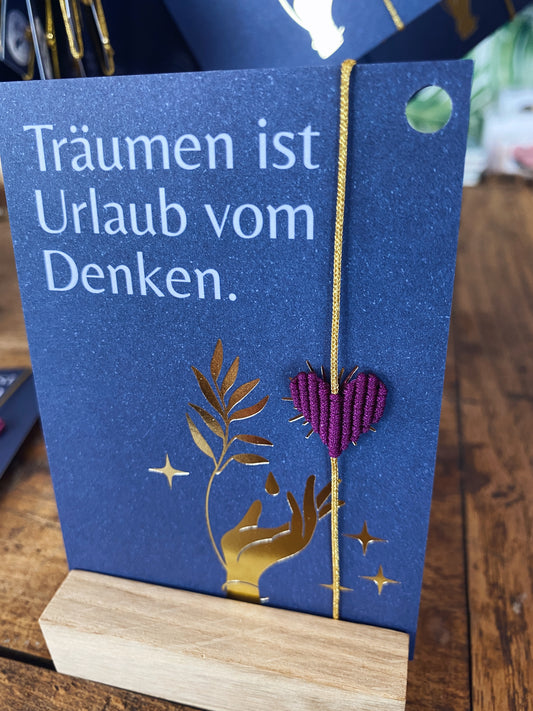Armband Herz - Träumen ist Urlaub