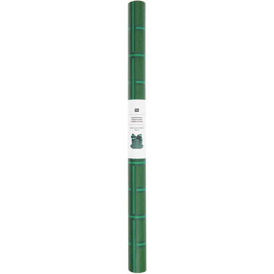 Rico Design Seidenpapier Raster Grün 4m