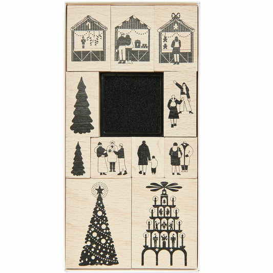 Rico Design Stempelset Weihnachtsmarkt