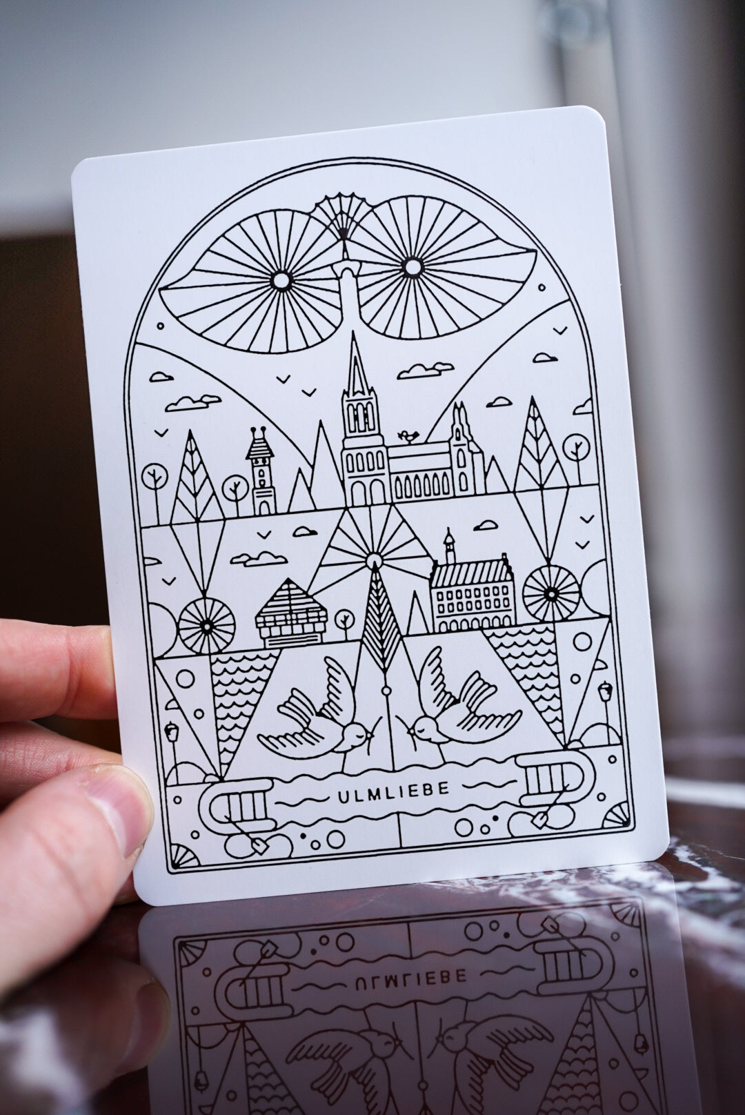 Letterbube "Ulmliebe" Postkarte