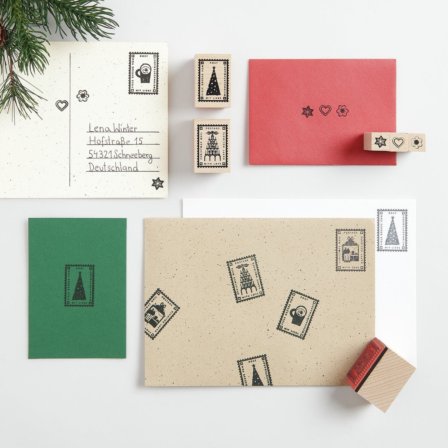 Rico Design Stempelset Weihnachtspost