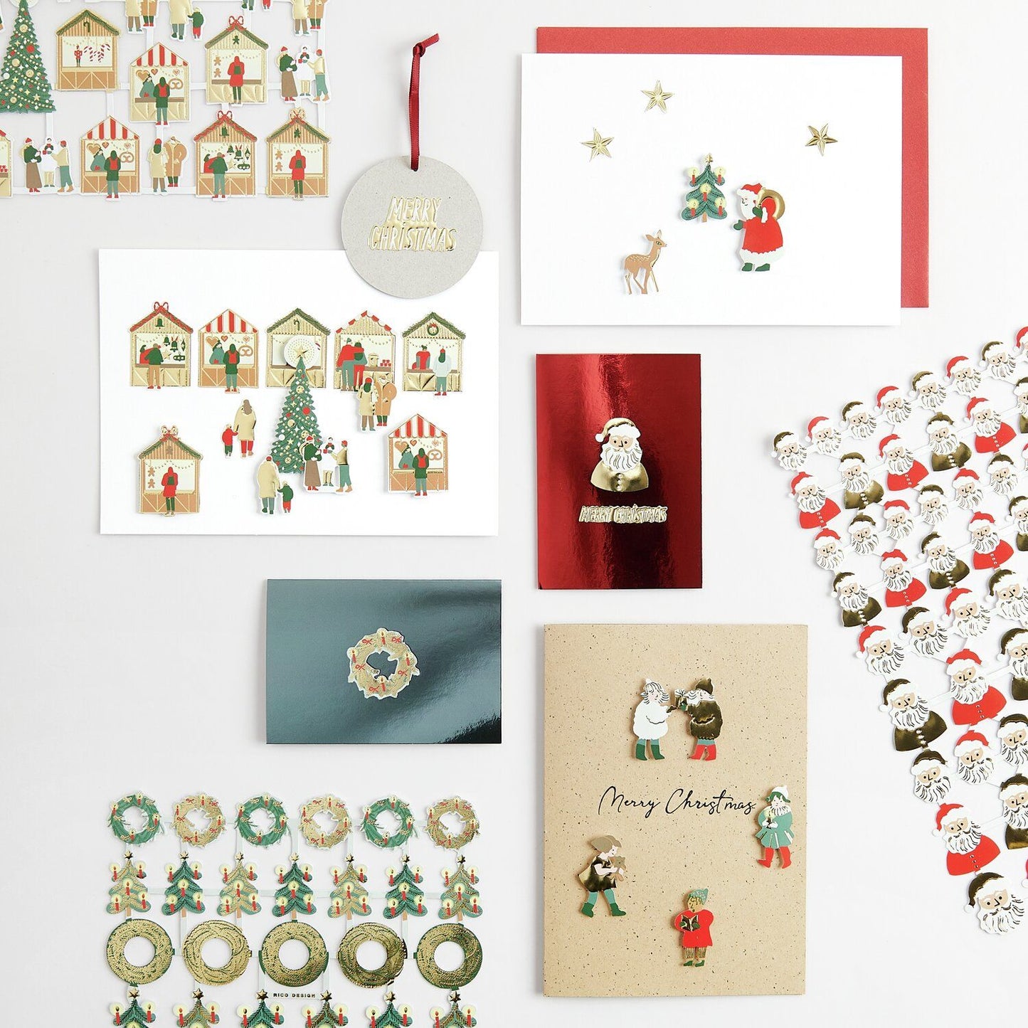 Rico Design Glanzbilder Weihnachtsmarkt