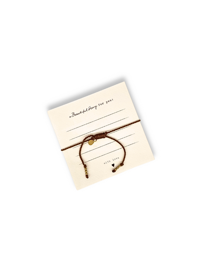 A Beautiful Story Wunsch-Armband Edelstein/Kordel