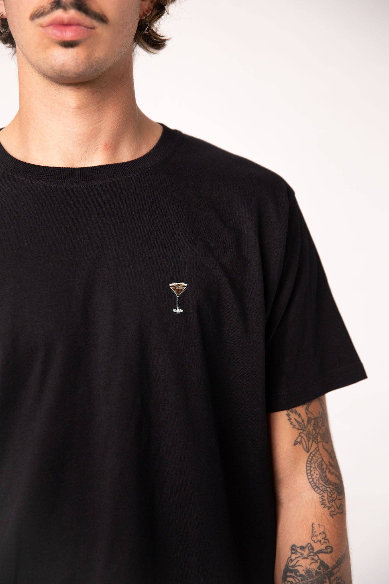 Espresso Martini| Besticktes Männer Bio Baumwoll T-Shirt