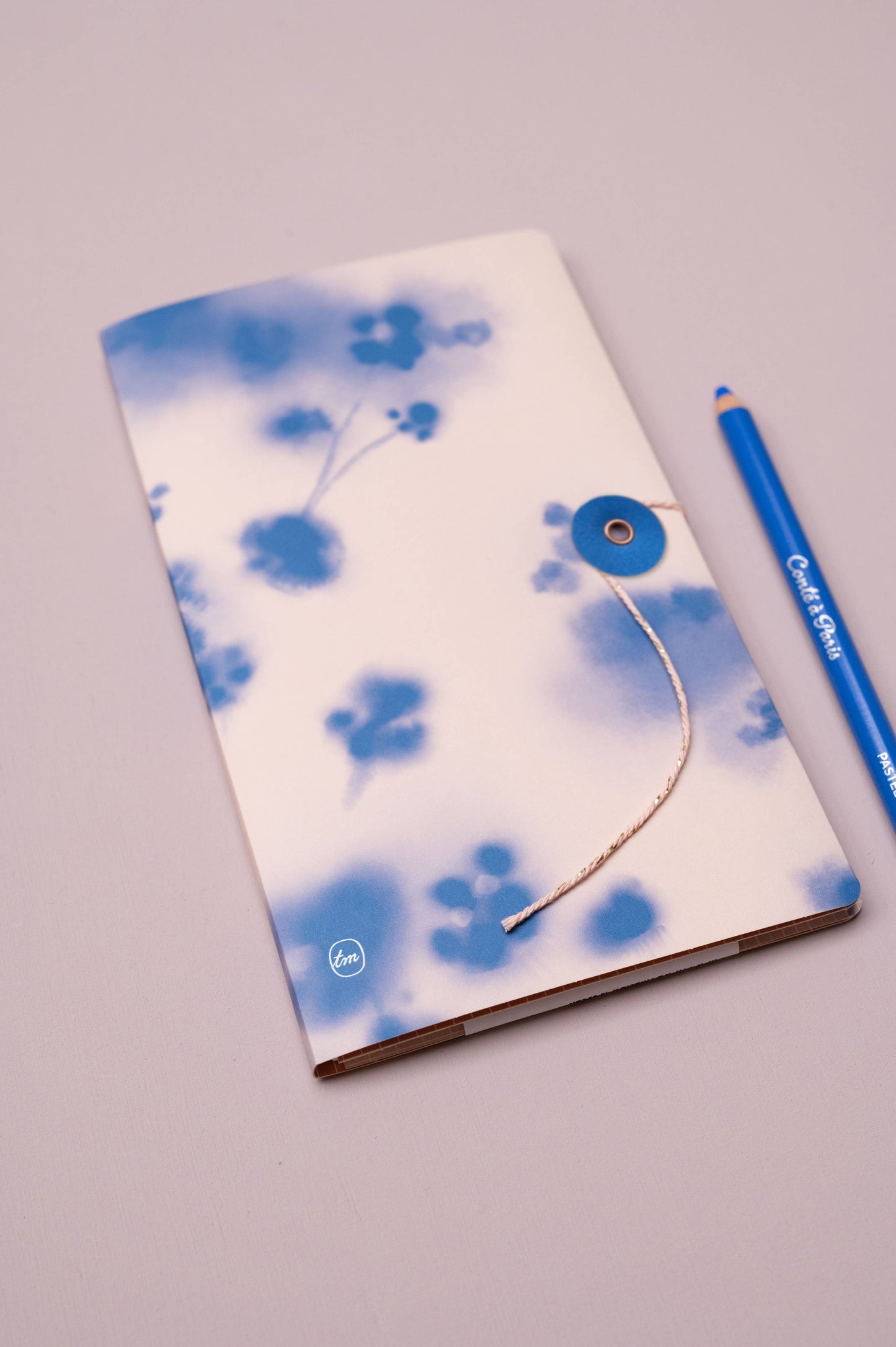 Tinne&Mia Notizbuch mit japanischem Verschluss - Blue Blossom