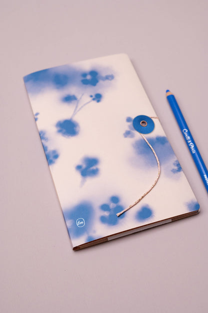 Tinne&Mia Notizbuch mit japanischem Verschluss - Blue Blossom