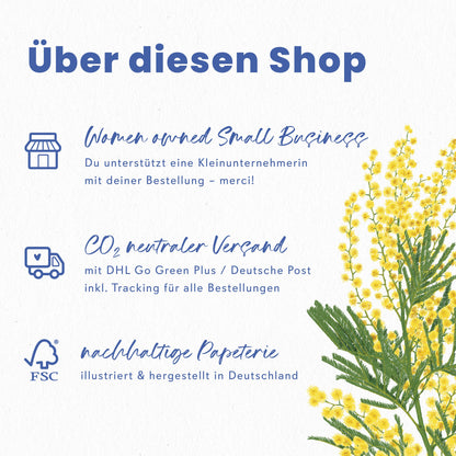 Wildblumenatelier Klappkarte 'Glückwunsch' mit blauen Blumen