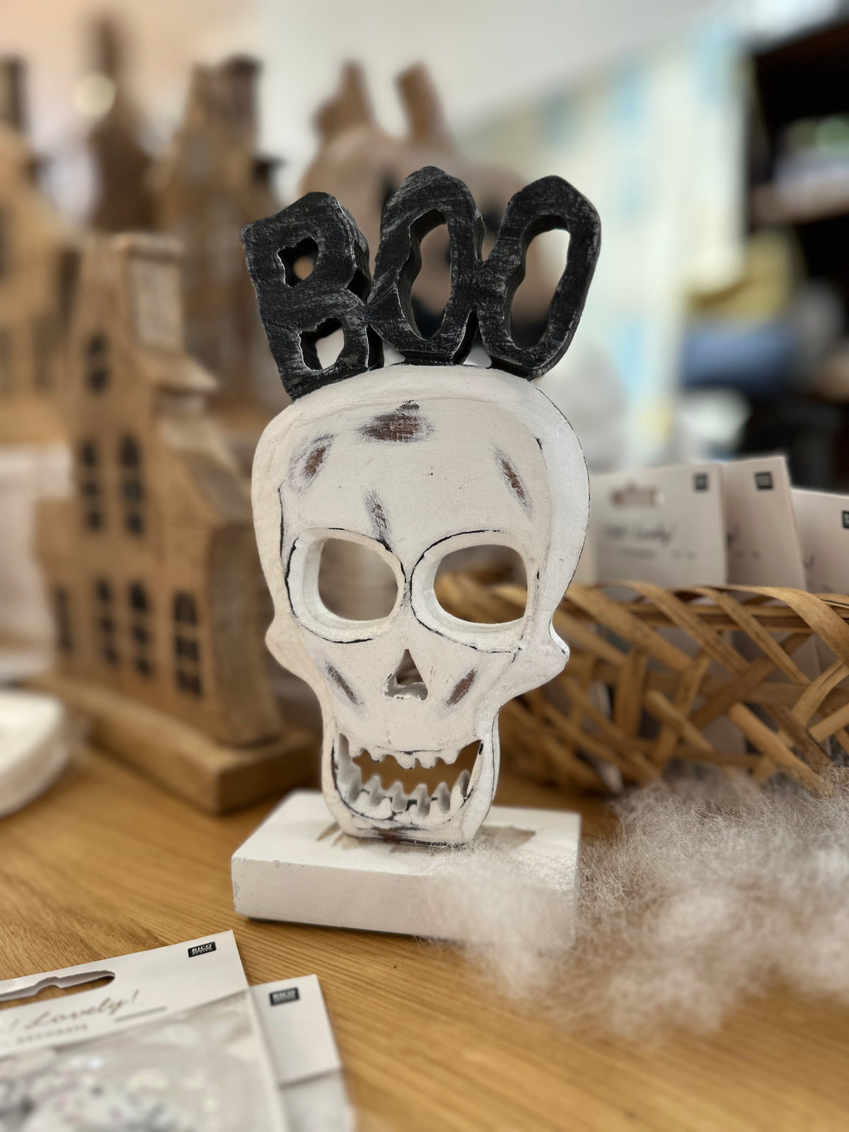 Halloween Holzdeo Skeleton