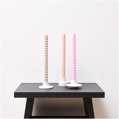 Rico Design Kerzenhalter Keramik weiß