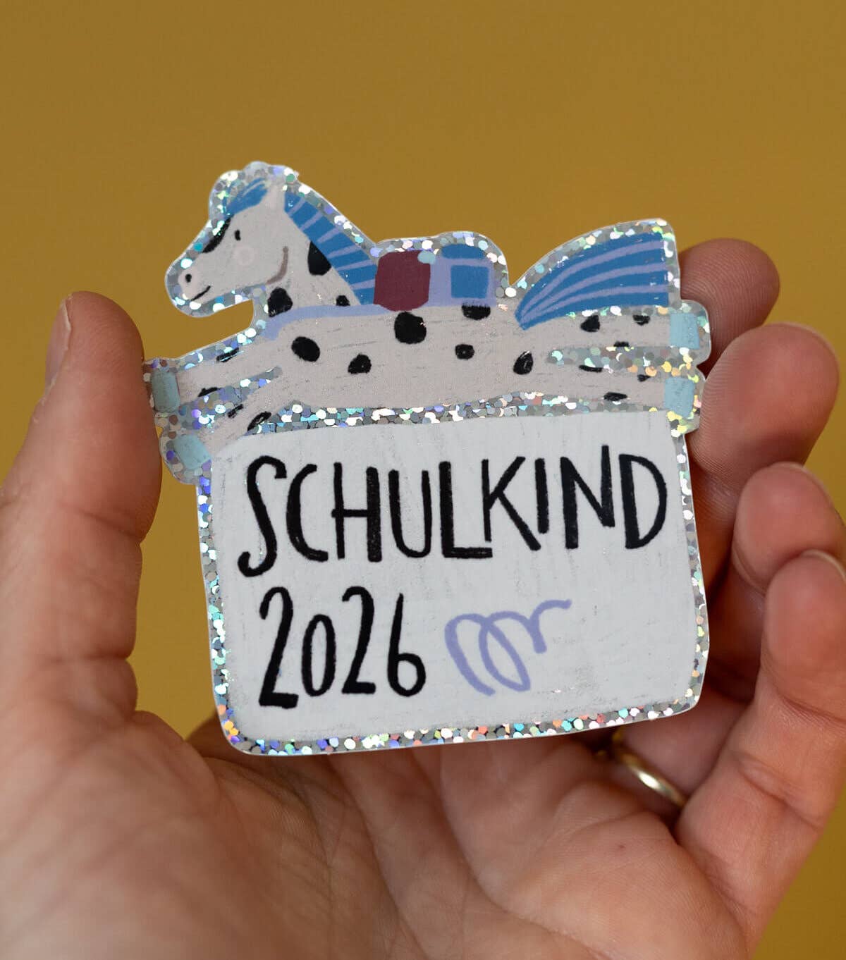 LieselsWicht Glitzersticker - Schulkind - Pferd