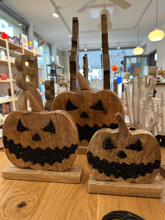 Halloween Holzdeko Kürbis