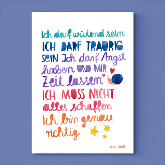 Frau Ottilie Print A4 *Affirmation* (Ich darf...)
