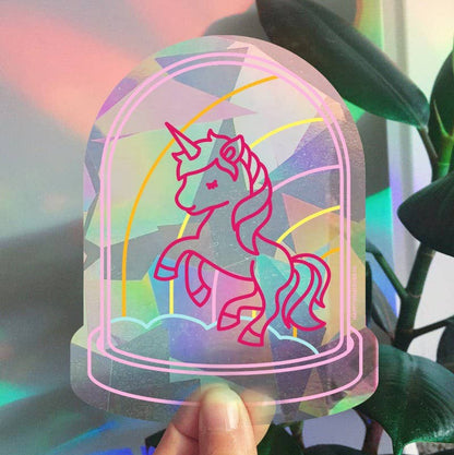 Happy Whatever - Rainbowmaker - Fenstersticker/Karte - Einhorn