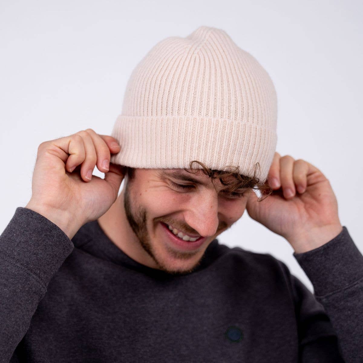 BillyBelt Beanie aus Lammwolle - Nude