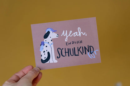 LieselsWicht Karte - Schulkind Hund