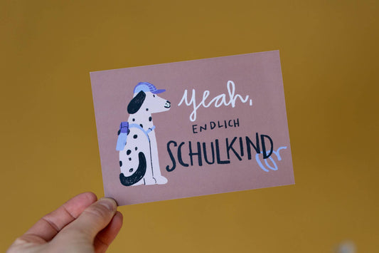 LieselsWicht Karte - Schulkind Hund