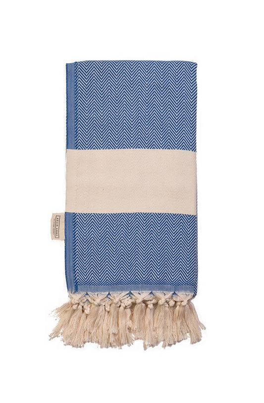 Strandtuch Limnos Parl. Blau, 100 % Baumwolle