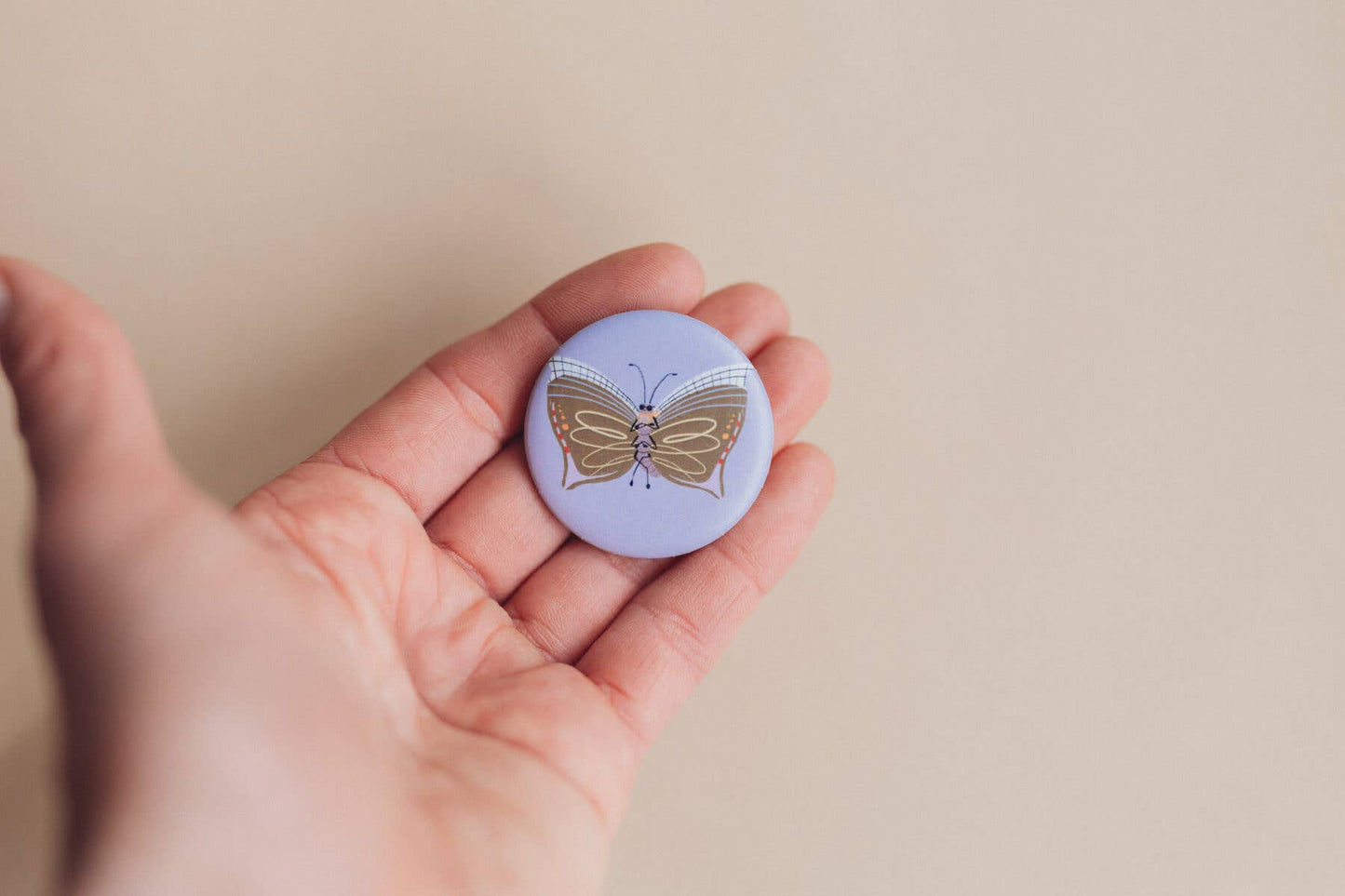 LieselsWicht Button Mit Affirmation - Schmetterling - Frei Entfalten