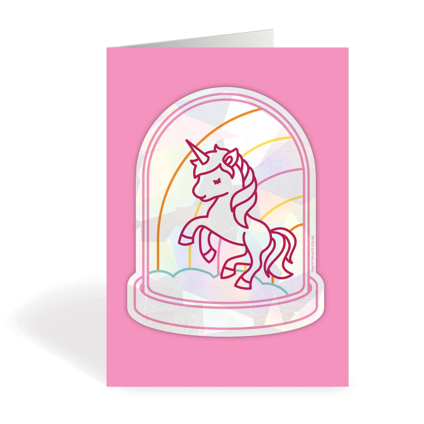 Happy Whatever - Rainbowmaker - Fenstersticker/Karte - Einhorn