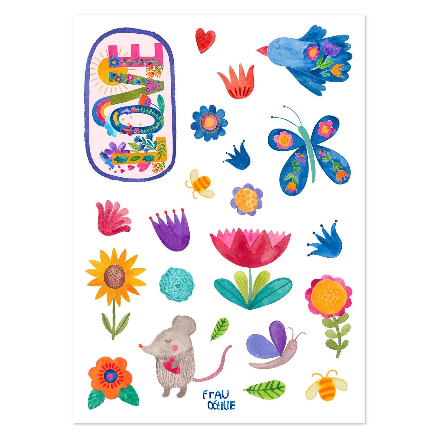 Frau Ottilie Kindertattoos *Blumen & Liebe*