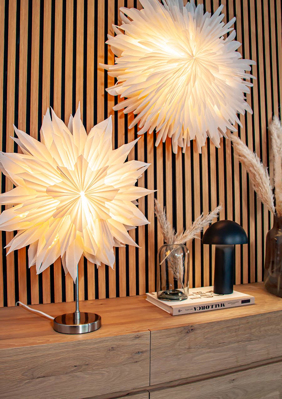 Mea Living Stella-Dalia, Papierstern weiß "golden dots" 40 cm