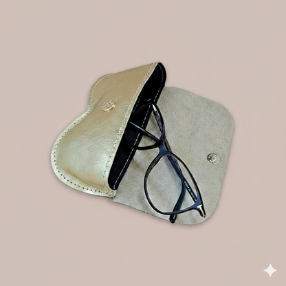 Royal Marais Leder-Brillenetui, große Größe: Dunkles Leo