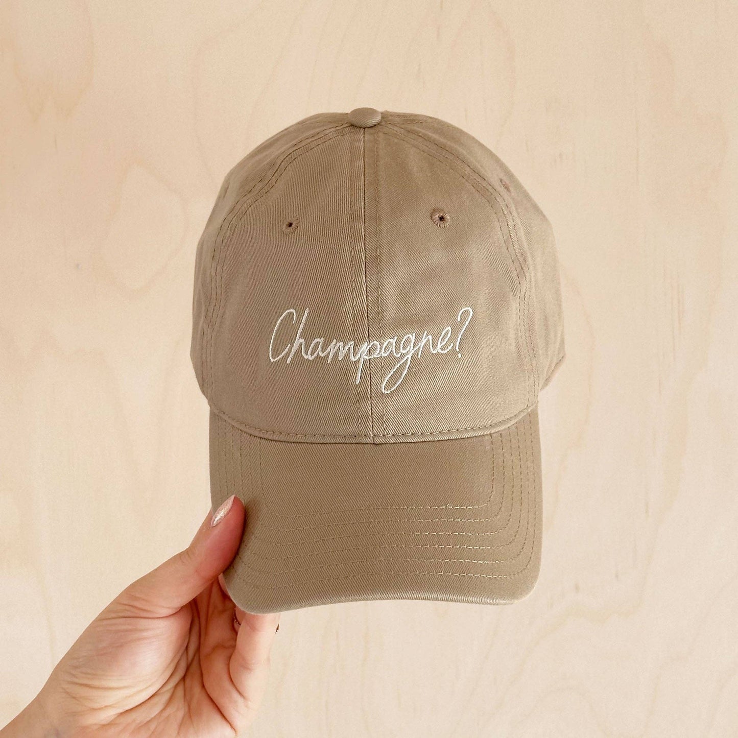 AlphabetBags - Champagner? - Baumwoll-Baseballkappe