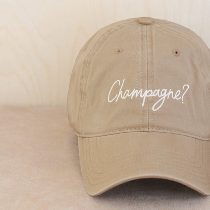 AlphabetBags - Champagner? - Baumwoll-Baseballkappe