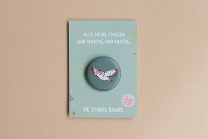 LieselsWicht Button - Eule - Alle Meine Fragen Sind Richtig