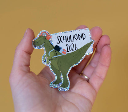 LieselsWicht Glitzersticker - Schulkind - T-Rex